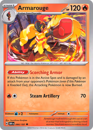 Armarouge 44/197 Pokemon card
