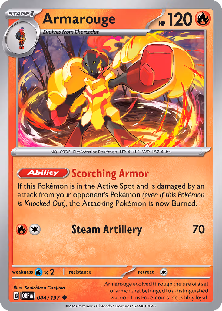 Armarouge 44/197 Pokemon card