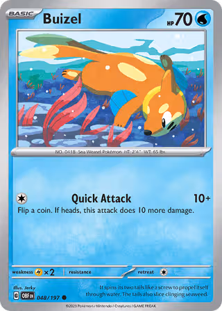 Buizel 48/197 Pokemon card