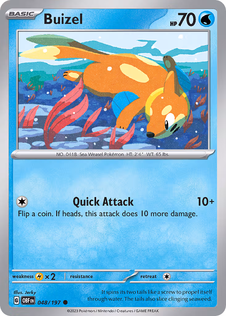 Buizel 48/197 Pokemon card