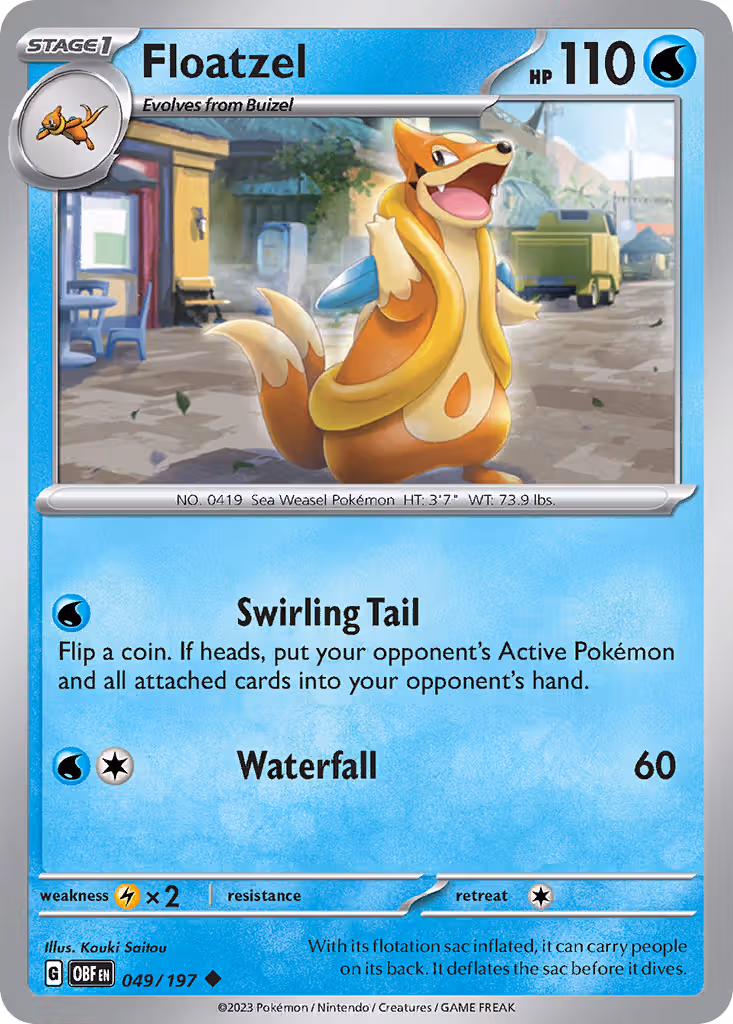 Floatzel 49/197 Pokemon card