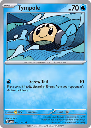 Tympole 50/197 Pokemon card