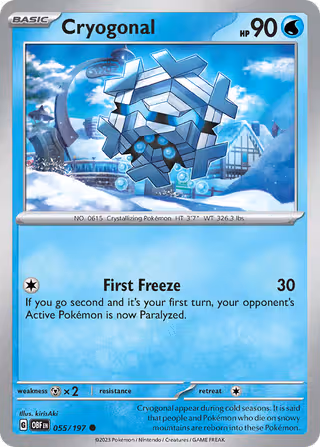 Cryogonal 55/197 Pokemon card