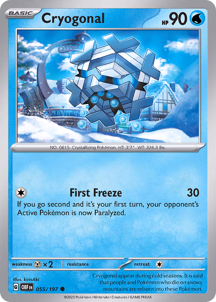 Cryogonal 55/197 Pokemon card