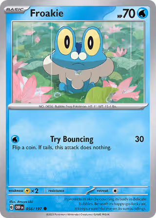 Froakie 56/197 Pokemon card