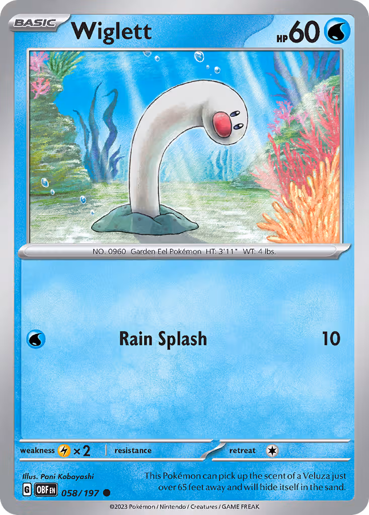 Wiglett 58/197 Pokemon card