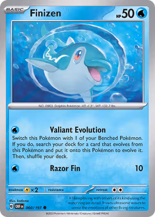 Finizen 60/197 Pokemon card