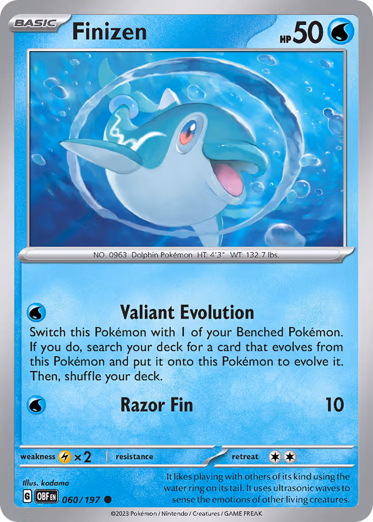 Finizen 60/197 Pokemon card