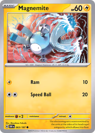 Magnemite 63/197 Pokemon card