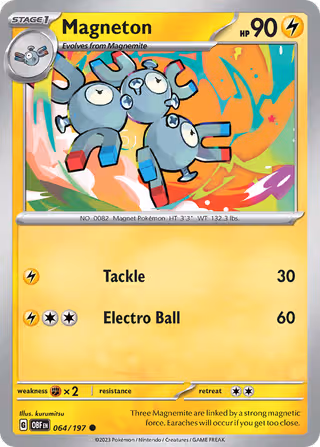 Magneton 64/197 Pokemon card