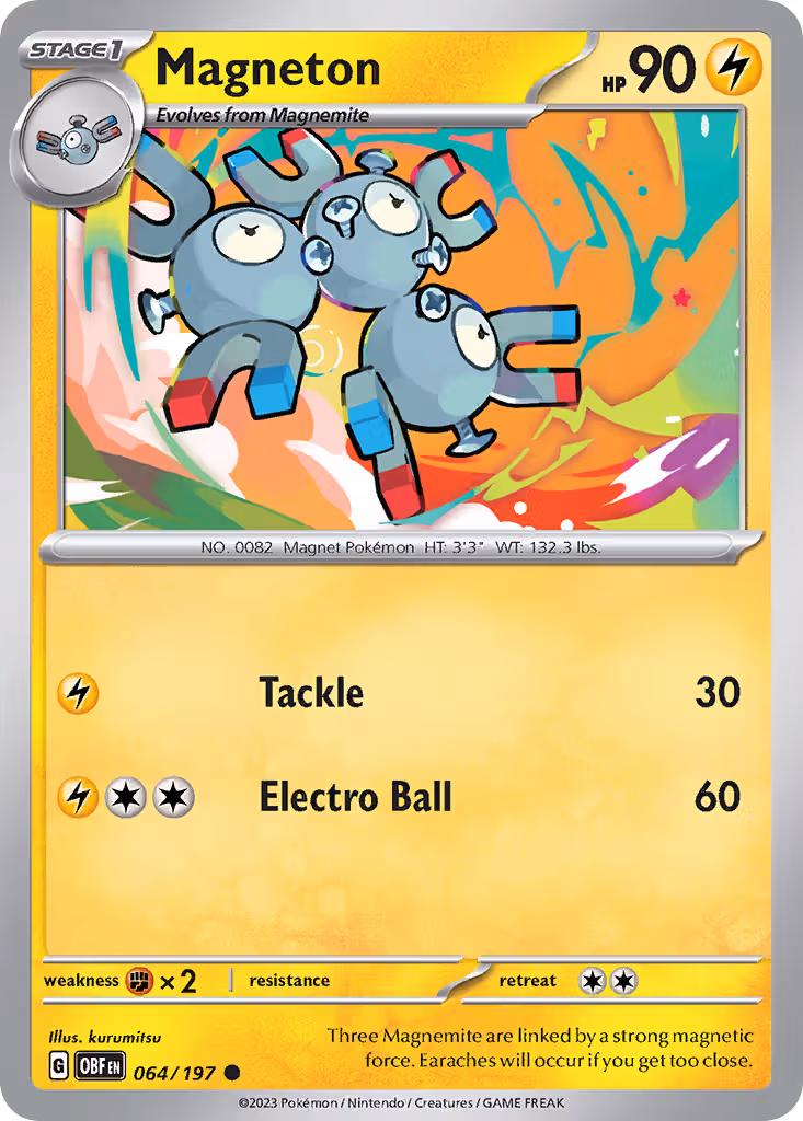 Magneton 64/197 Pokemon card