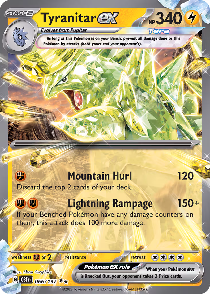 Tyranitar ex 66/197 Pokemon card