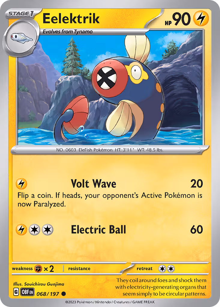 Eelektrik 68/197 Pokemon card