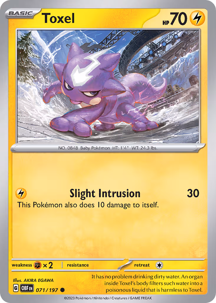 Toxel 71/197 Pokemon card