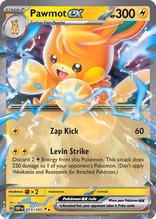 Pawmot ex 73/197 Pokemon card