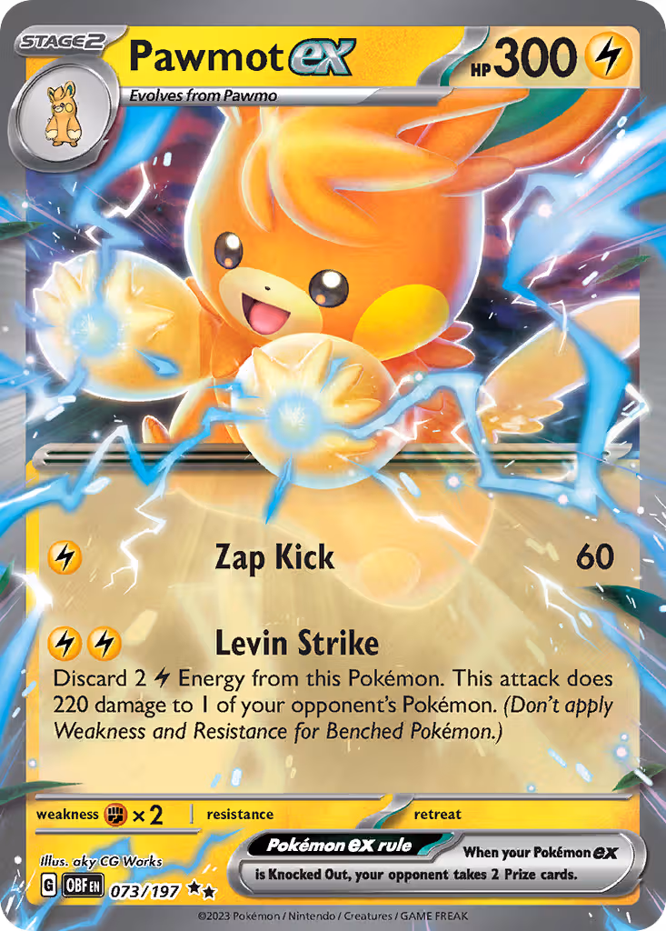 Pawmot ex 73/197 Pokemon card