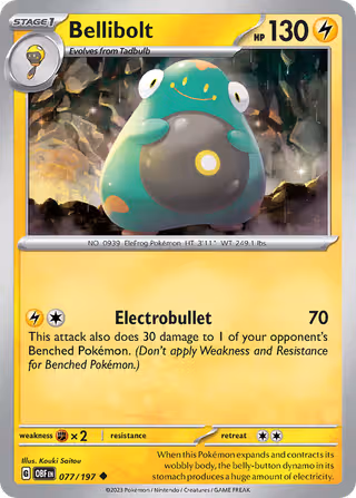 Bellibolt 77/197 Pokemon card