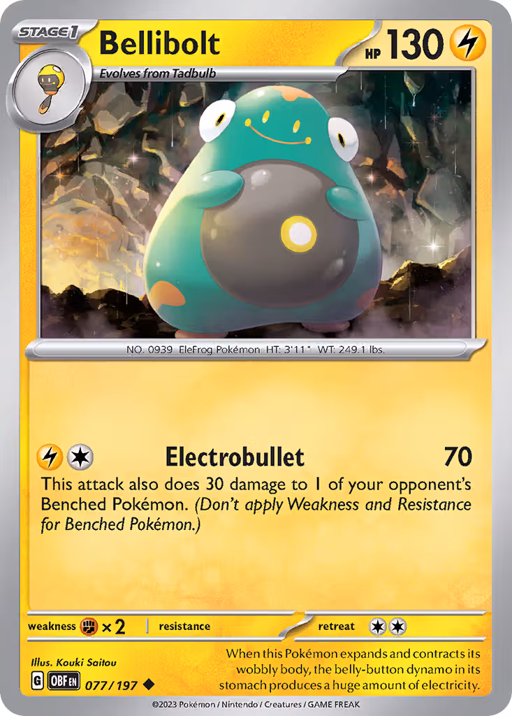 Bellibolt 77/197 Pokemon card