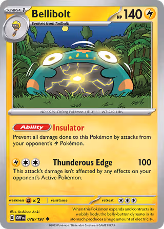 Bellibolt 78/197 Pokemon card