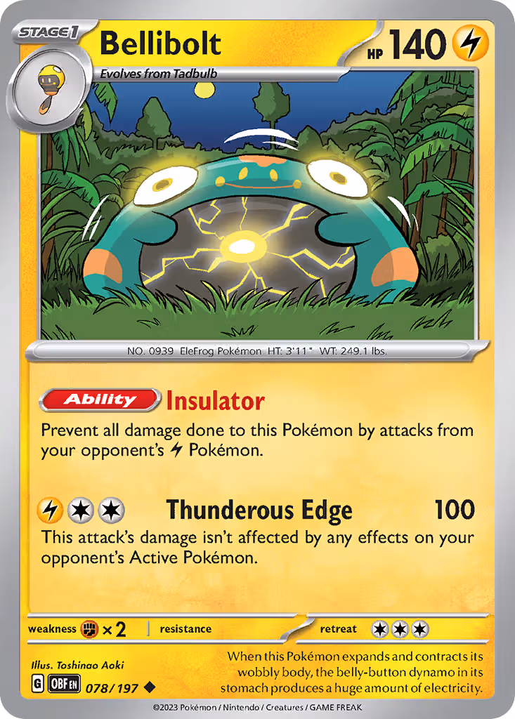 Bellibolt 78/197 Pokemon card