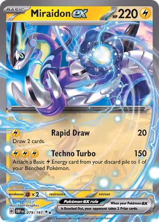 Miraidon ex 79/197 Pokemon card