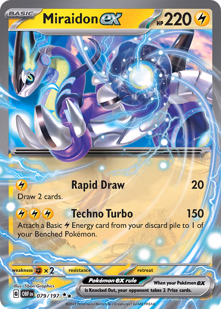 Miraidon ex 79/197 Pokemon card