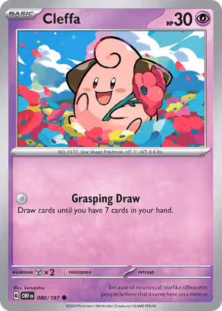 Cleffa 80/197 Pokemon card