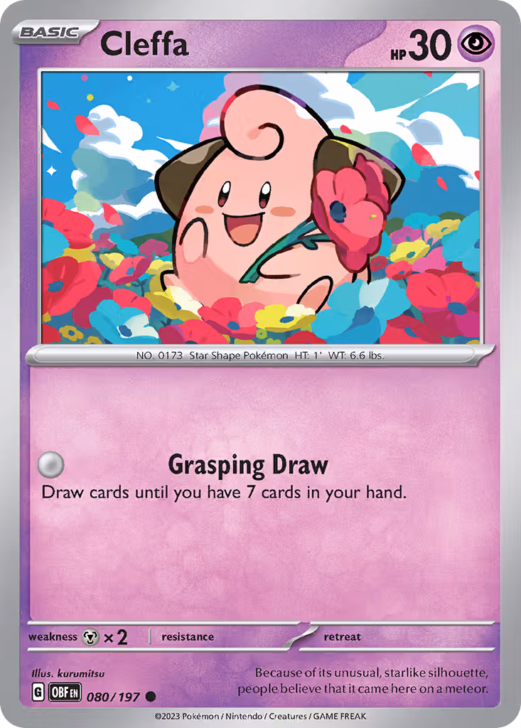 Cleffa 80/197 Pokemon card