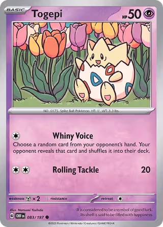 Togepi 83/197 Pokemon card