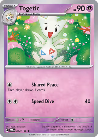 Togetic 84/197 Pokemon card