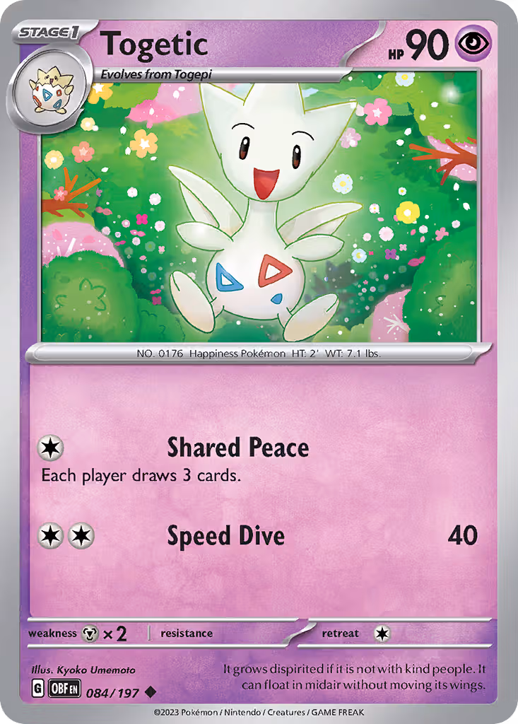 Togetic 84/197 Pokemon card
