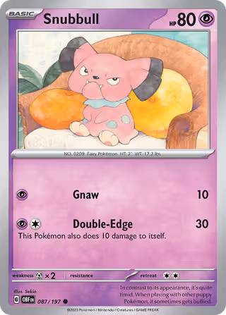 Snubbull 87/197 Pokemon card