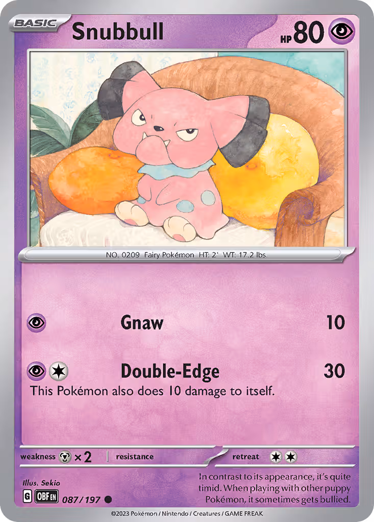Snubbull 87/197 Pokemon card