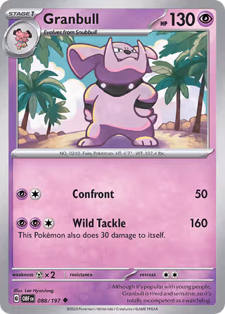 Granbull 88/197 Pokemon card