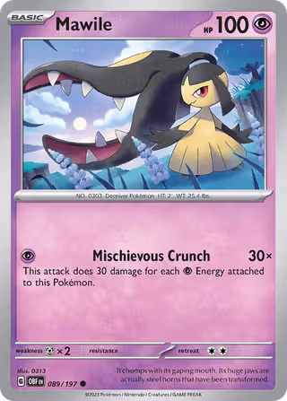 Mawile 89/197 Pokemon card