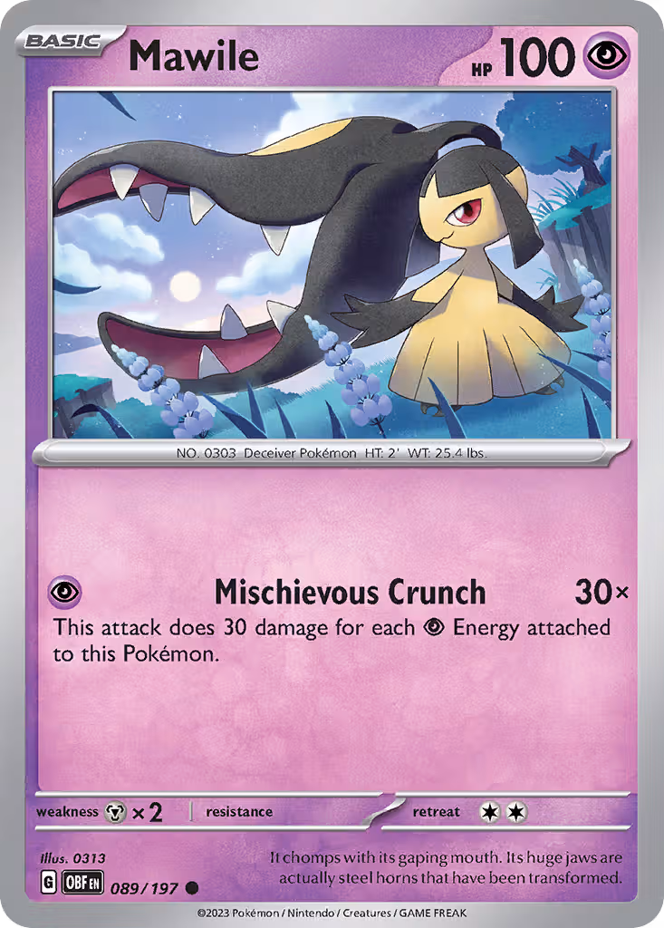Mawile 89/197 Pokemon card
