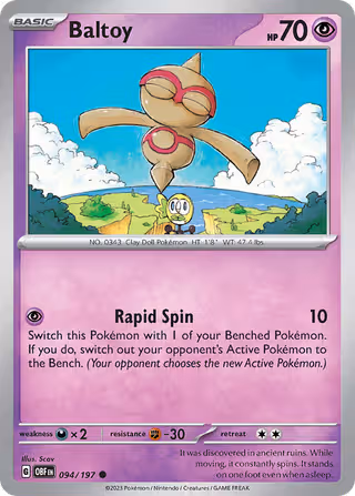 Baltoy 94/197 Pokemon card