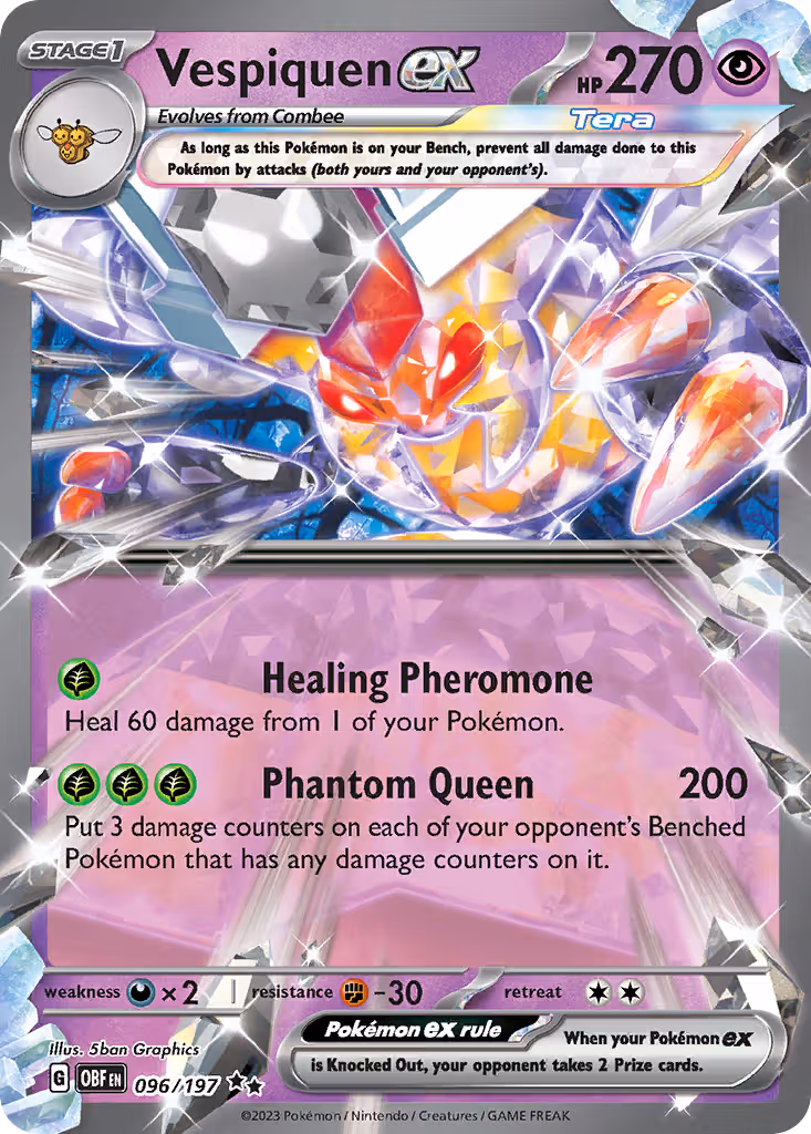 Vespiquen ex 96/197 Pokemon card
