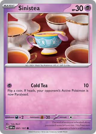 Sinistea 97/197 Pokemon card