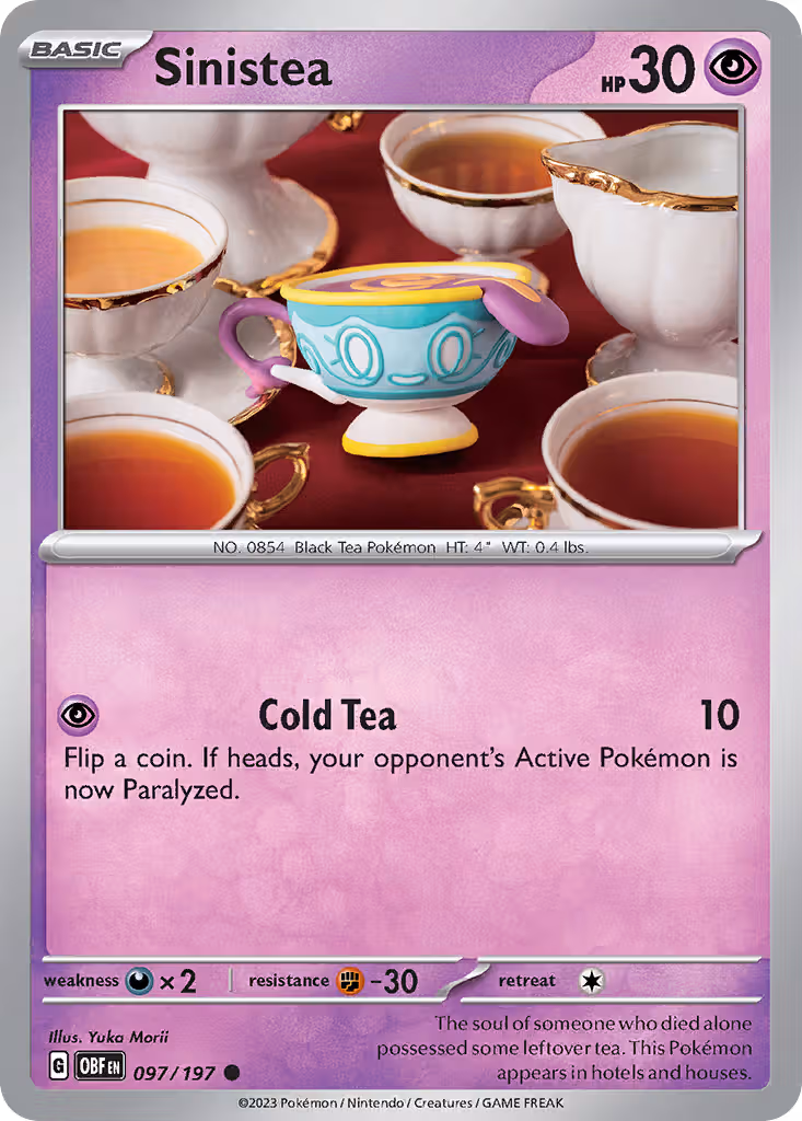Sinistea 97/197 Pokemon card
