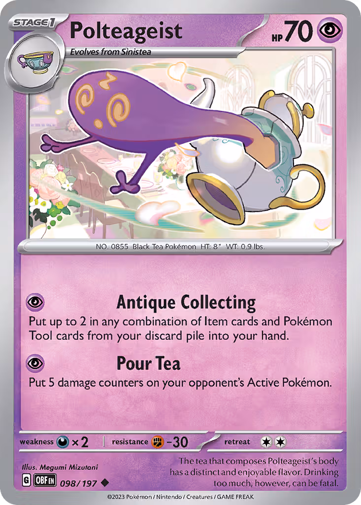 Polteageist 98/197 Pokemon card