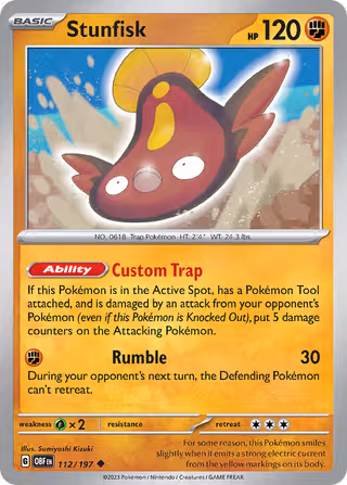 Stunfisk 112/197 Pokemon card