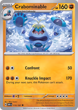 Crabominable 115/197 Pokemon card