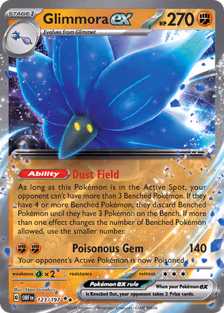 Glimmora ex 123/197 Pokemon card