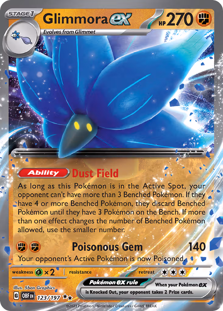 Glimmora ex 123/197 Pokemon card