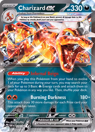 Charizard ex 125/197 Pokemon card