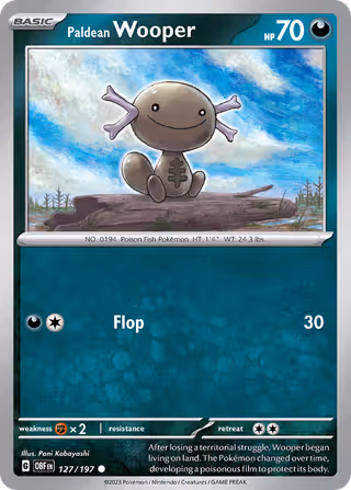 Paldean Wooper 127/197 Pokemon card