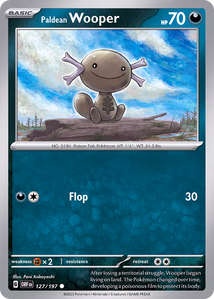 Paldean Wooper 127/197 Pokemon card