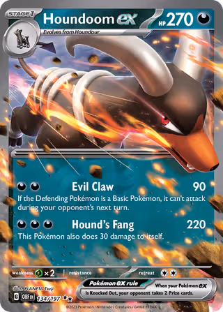 Houndoom ex 134/197 Pokemon card