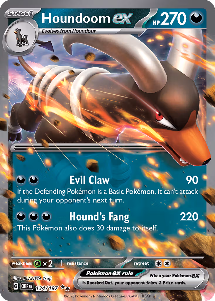 Houndoom ex 134/197 Pokemon card